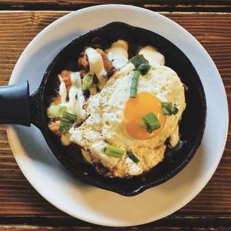 Farmhouse Tots for brunch in Portage