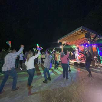 Band Playing Live Music During Annual Glow Party